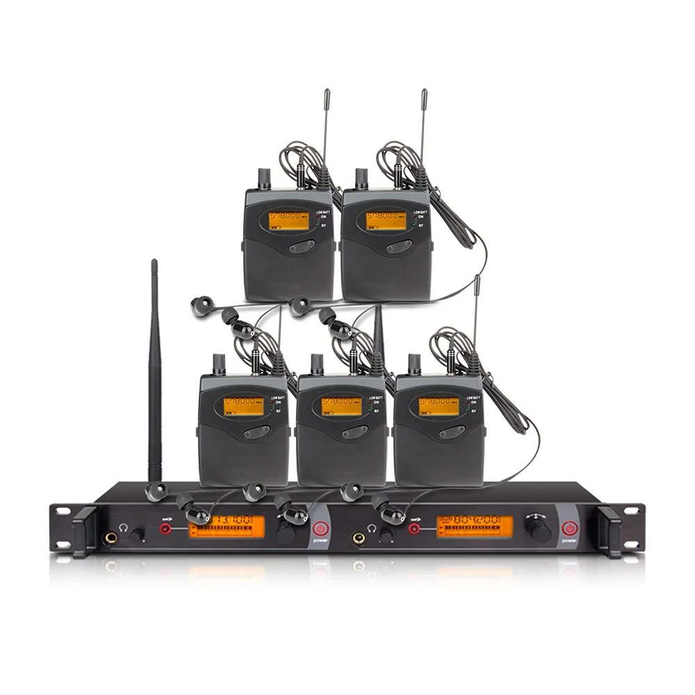 SM-2050 Professional In-Ear Monitor System 2-Channel Multi-Bodypack Monitor with In-Ear Wireless Monitor for Stage Dedicated