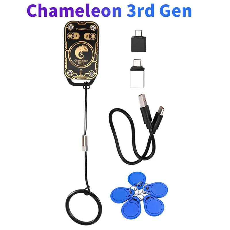 [NEW A09R!】 Chameleon Ultra V3.0 RFID Smart Card Emulator Reader+ 5XUID Keychain Copier 125Khz 13.56Mhz ID IC Tag Copyer