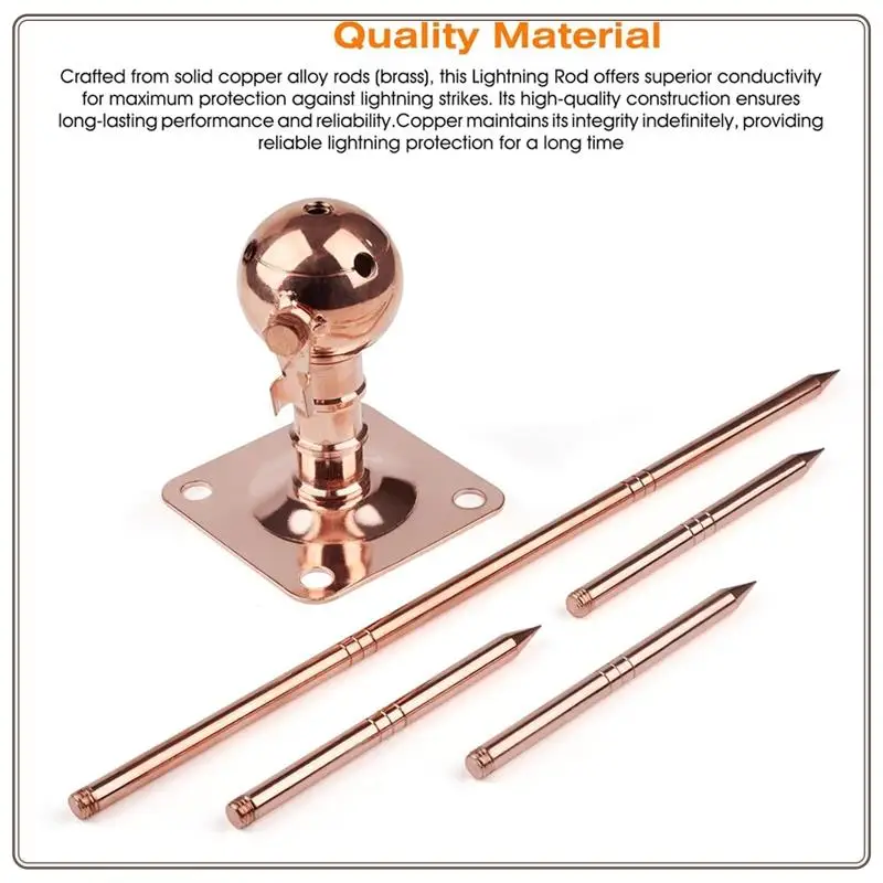 Koperen messing staafset Verwijderbaar beschermingsapparatuursysteem Forpole Top House Safety