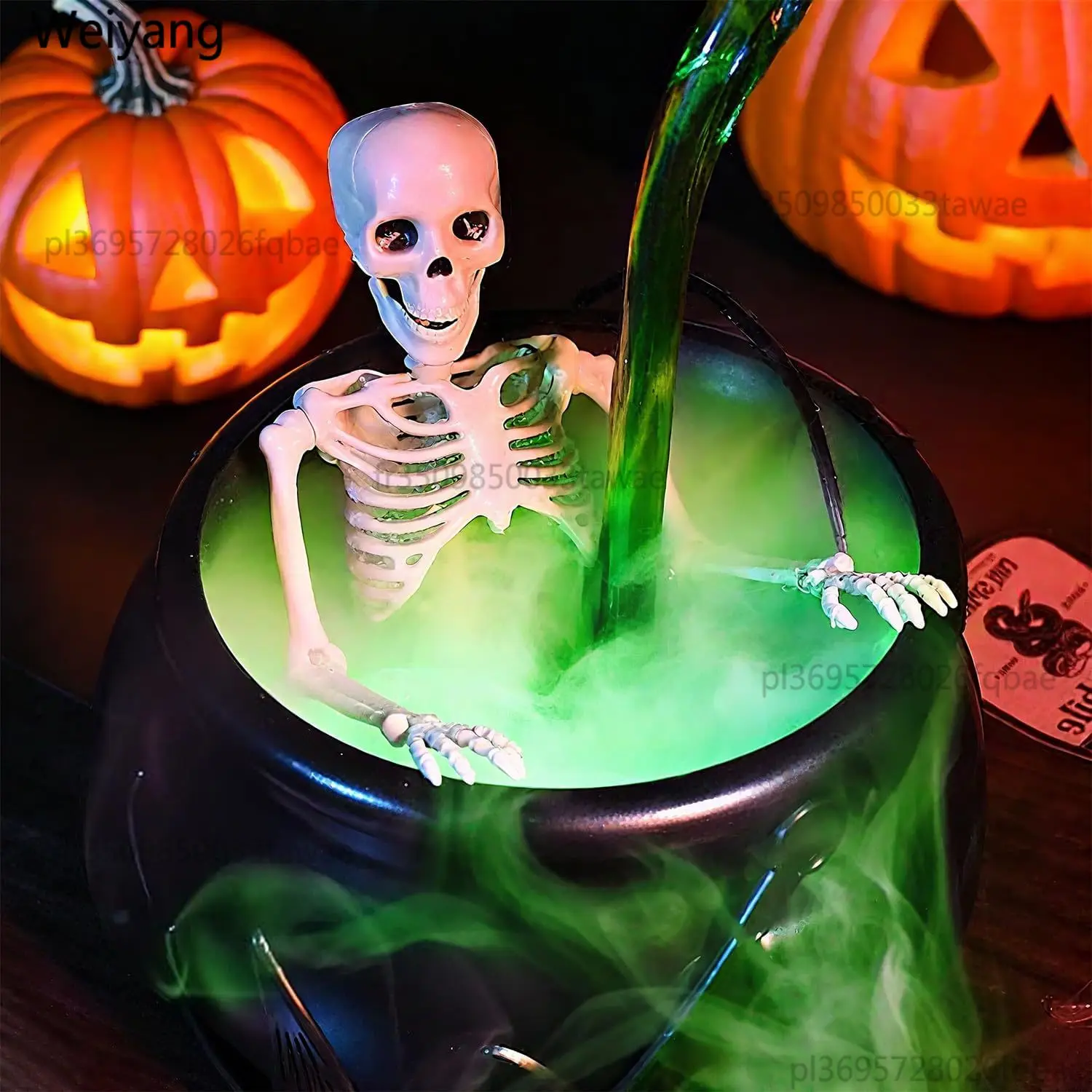 Ensembles de décoration de chaudron de sorcière, avec bouteille de Potion de lévitation magique et atomiseur, bassin magique en plastique foncé adapté à Halloween