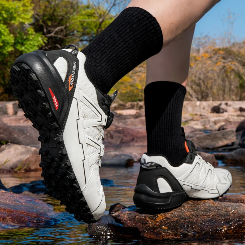 Neu eingetroffene Herren-Wanderschuhe, atmungsaktiv, zum Schnüren, Trekking, mit Dämpfung, Outdoor-Kletter- und Tourismus-Sneaker für Herren – Detail 8
