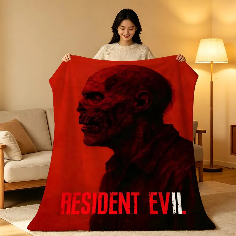 Game R-Resident.E-Evil.S-Series Throw hot High-Density Short Plush Blanket Soft Skin-Friendly for Sofa Nap Air-Conditioned Room
