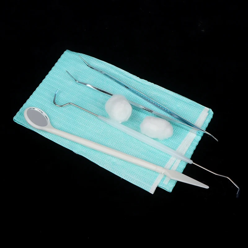 1set Medical Disposable Dental Instruments Examination Kit Mouth Mirror Tool Disposable Oral Instrument Box