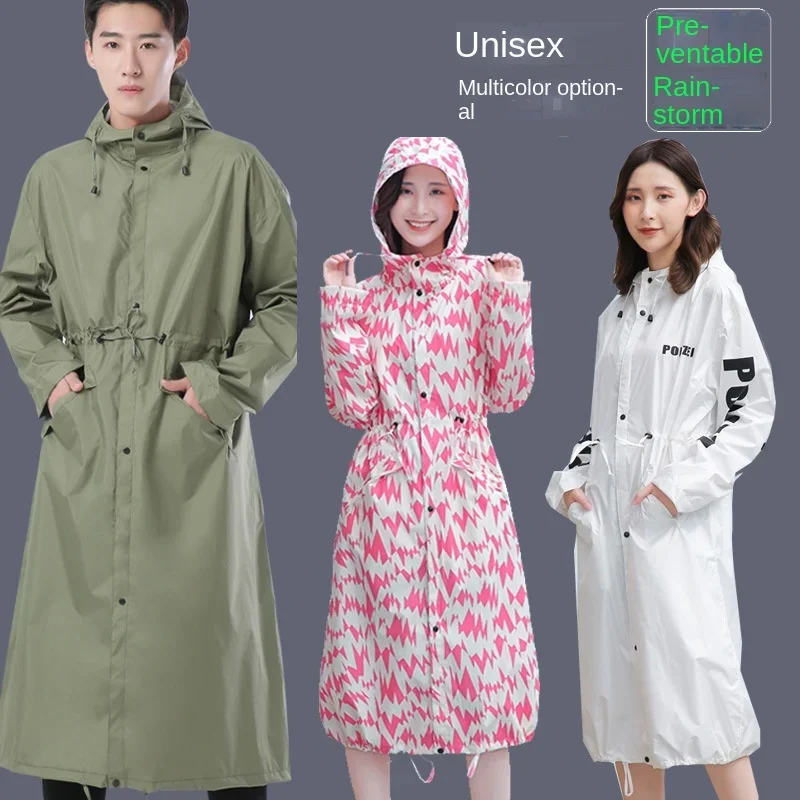 

Adult raincoat female fashion hiking long increase waterproof windbreaker light body poncho male Japanese and Korean version