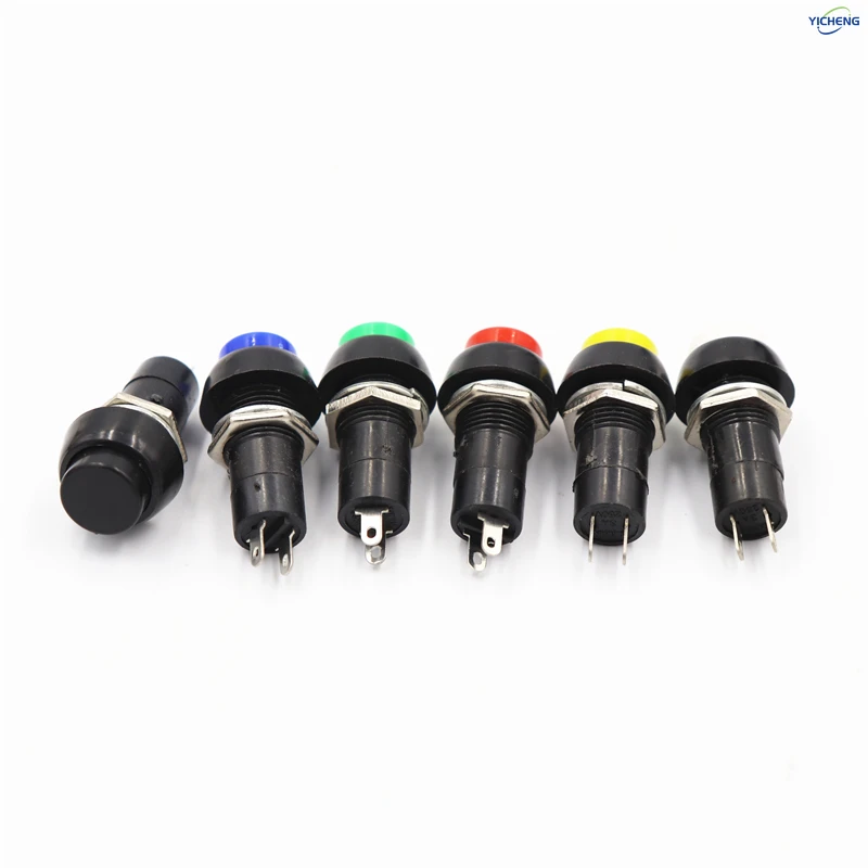 12Pcs 12mm self-locking/Momentary button switch,Welded 150mm cable,select,customizable length