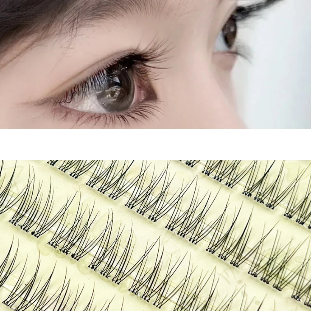 10 rzędów rzęs DIY, kępki rzęs bez kleju, pojedyncze rzęsy, miękkie kępki rzęs Idol, rzęsy wielokrotnego użytku, samoprzylepne rzęsy