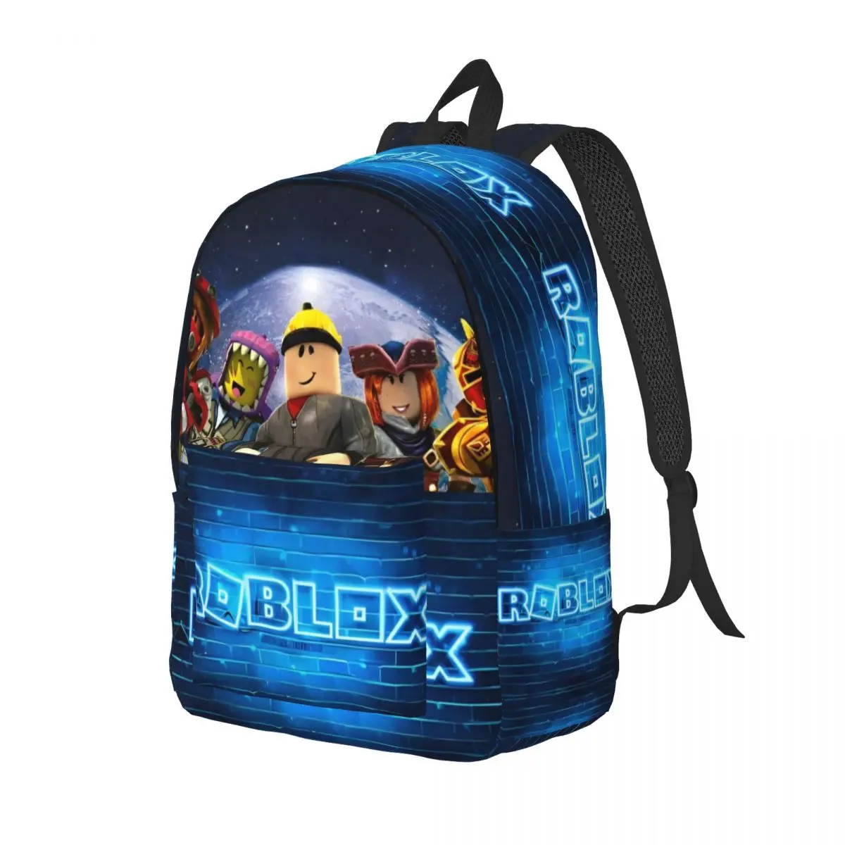 R-Robloxes Game Backpack for Men Women Teenage High School Hiking Travel Daypack Games Factory College Canvas Bags Sports