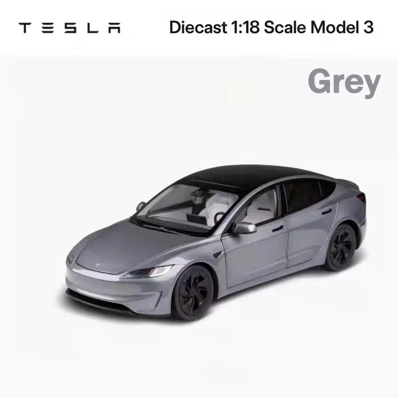Nowy model samochodu Tesla Model 3/S/X w skali 1:18, w pełni otwierany, wykonany ze stopu, symulacja, kolekcja, dekoracja, zabawka, prezent dla chłopców