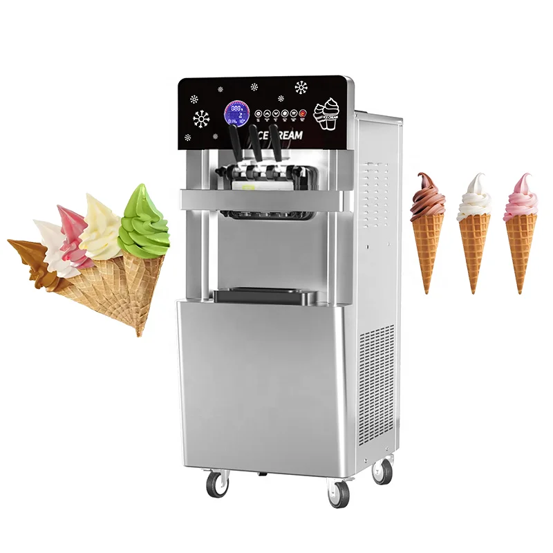 

26-32L/h Commercial Automated Table Top 3 Flavors Cheap Yogurt Soft Serve Ice Cream Machine For Sale