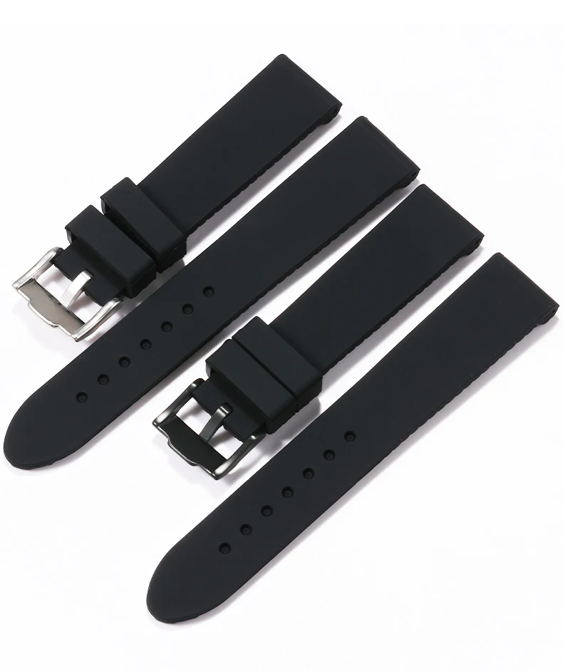 Silicone watch strap men for Original TAG HEUER CARRERA caliber 16 1887 FT6042 FT6033 racing tire pattern Soft rubber watchband view 4