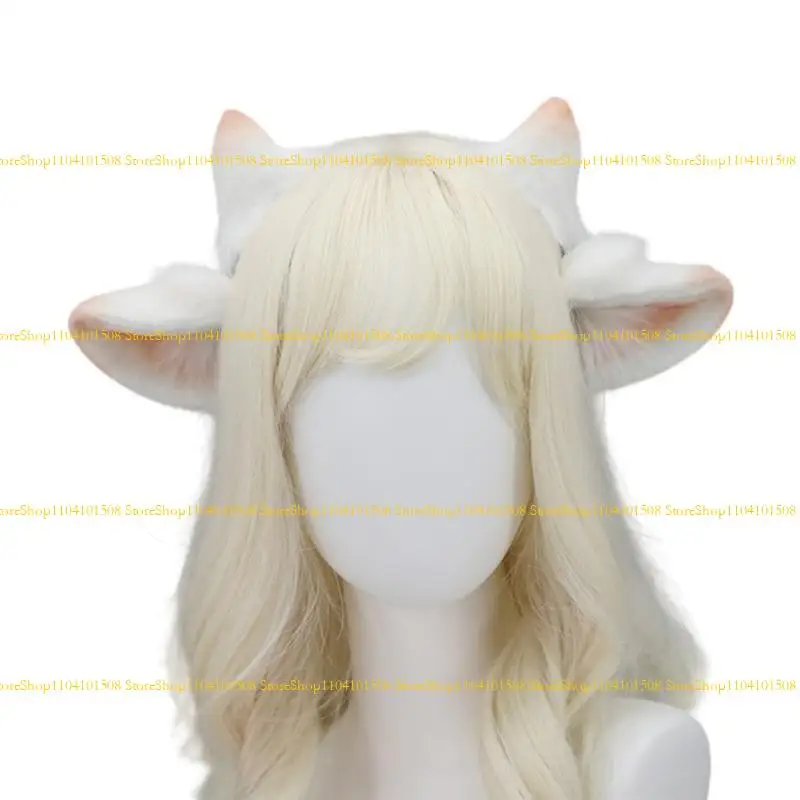 

15YC Bendable Sheep Ear Hairhoop Anime Headband Halloween Cosplay Dress Up Hairband