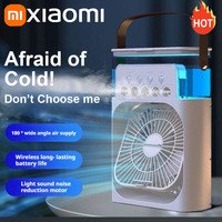 Xiaomi 3-in-1 Portable Air Cooler Conditioners Fan With LED Night Light Household Mini Air Cooler For Office Home Adjustable Fan