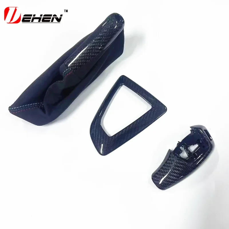 

Для BMW 1 и 2 серии F20 F21 F22 F23 (левый руль) — Ручка стояночного тормоза с чехлом из алькантары и карбоновыми элементами интерьера