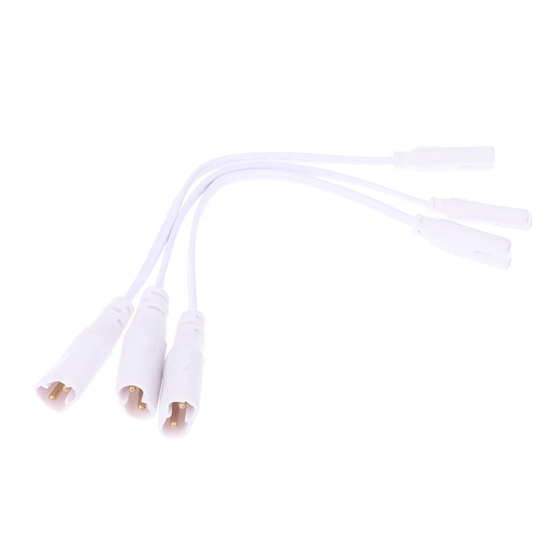 3Pcs Fluorescent Lamp Power Cord Cable T5 Plug Wire Cord LED 2 Hole Docking Cable Bracket Light Male Female Connect Cable