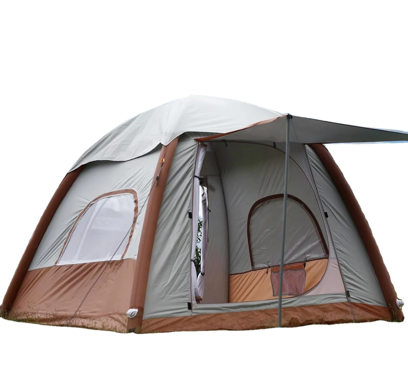 

4 Season Glamping Inflatable Camping Tent With 2-4 Persons Waterproof Windproof Outdoor Air Tent