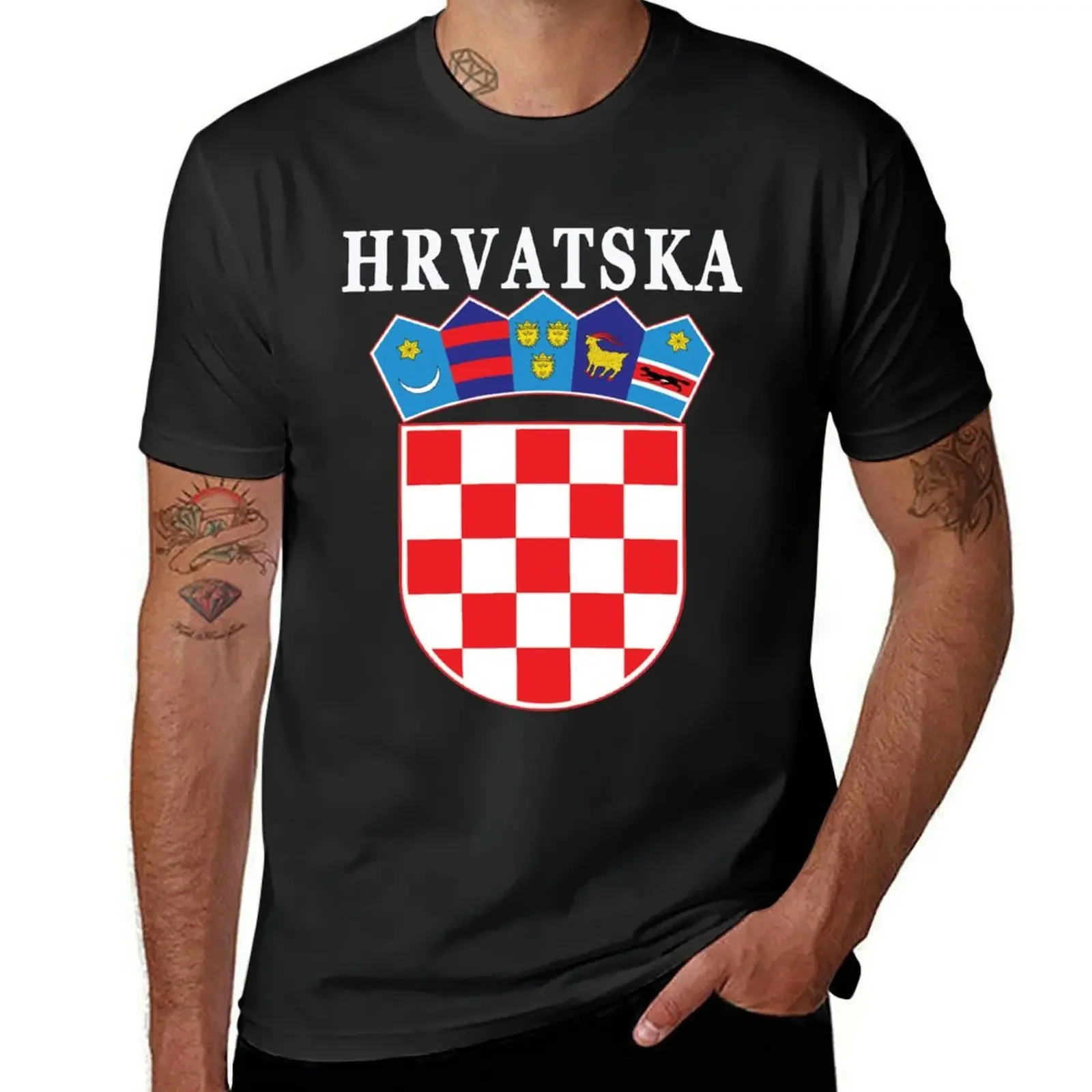

Croatia Hrvatska Deluxe National Jersey T-Shirt Man t-shirt cute clothes mens t shirts top quality
