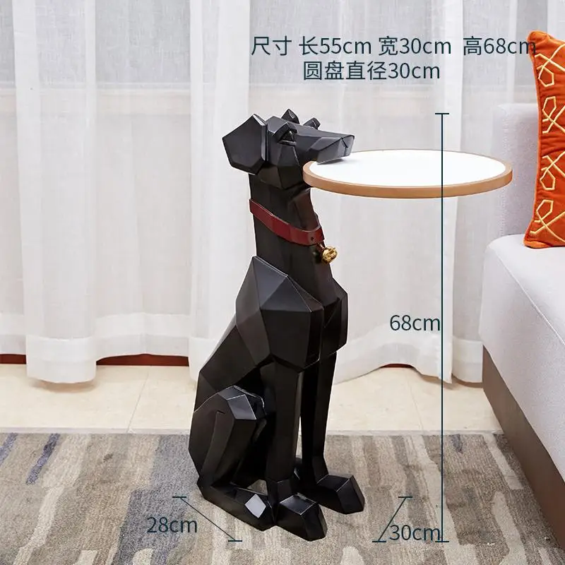 

Creative floor ornament big dog animal living room TV cabinet next to sofa housewarming light luxury home decoration