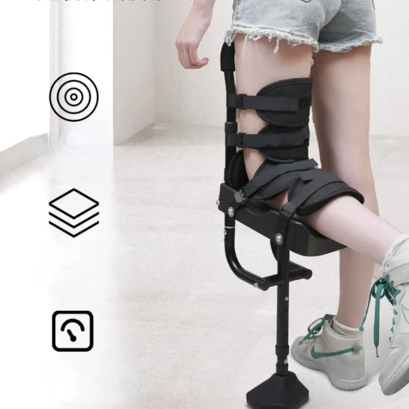 Ankle Fracture Support Brace Disability-Focused Leg Crutches Adjustable Non-Slip Rehabilitation Walkers for Stable Recovery