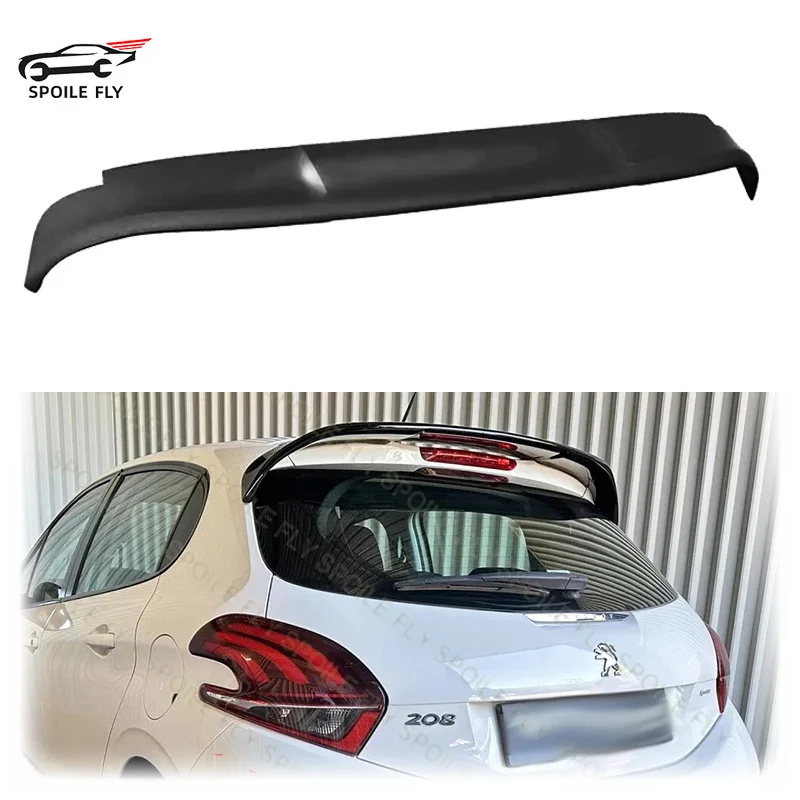 

2012 To 2019 For Peugeot 208 MK1 Rear Roof Spoiler Wing Lip Cover By High Quality ABS Gloss Black Body Kit Car Accessories