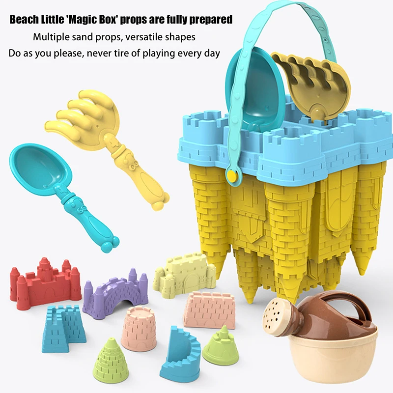 Cuchara de arena para niños de 3/8 piezas, juguete familiar de verano, diversión al aire libre, caja de arena de playa y juego de cubo de castillo.