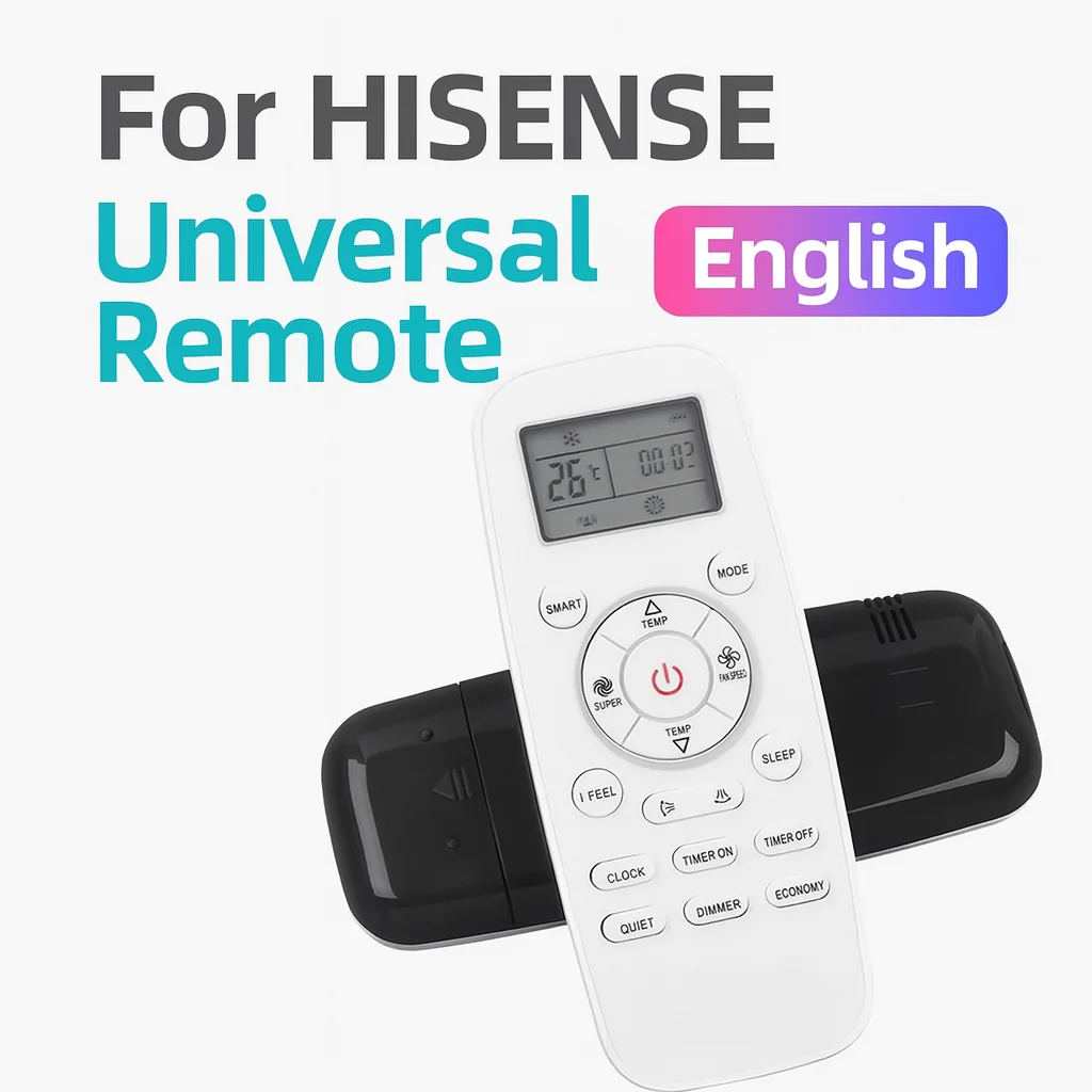 For HISENSE, AC Remote Replacement for DG11L1-03/DG11L1-01, English Version, Universal, No Programming.