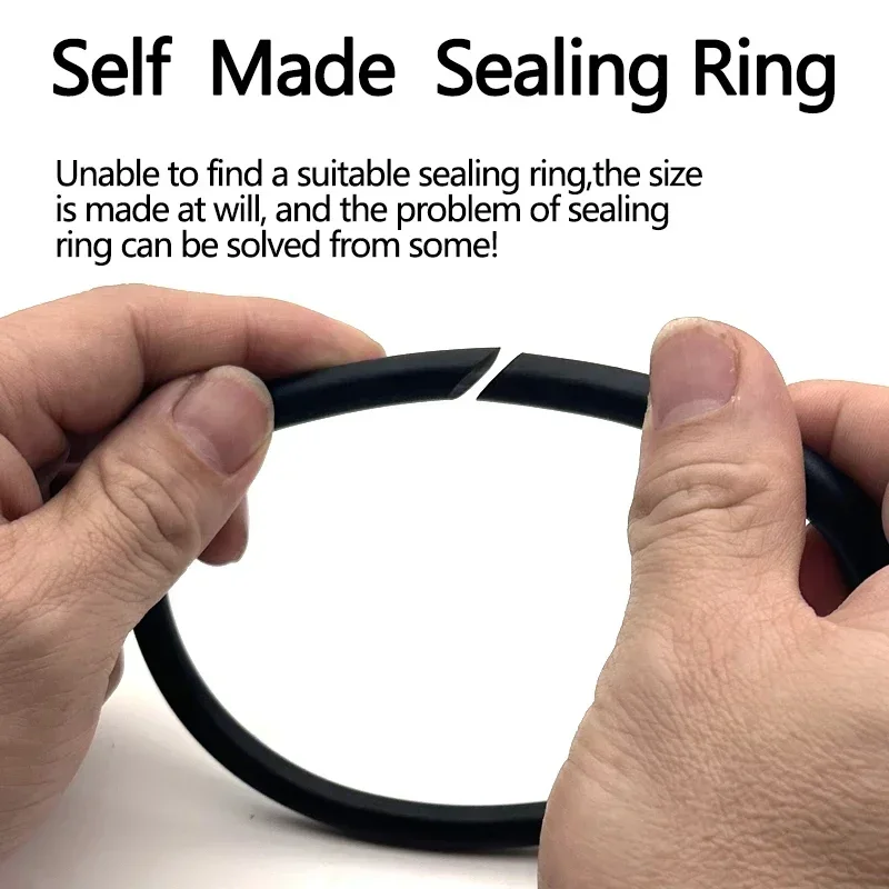 Black Solid NBR Seal Strip Rubber High-Quality Nitrile Sealing Rope Round Strip Dia 0.8/1/1.5/1.8/2/3/3.5/4/5/6/7mm O Ring Cord