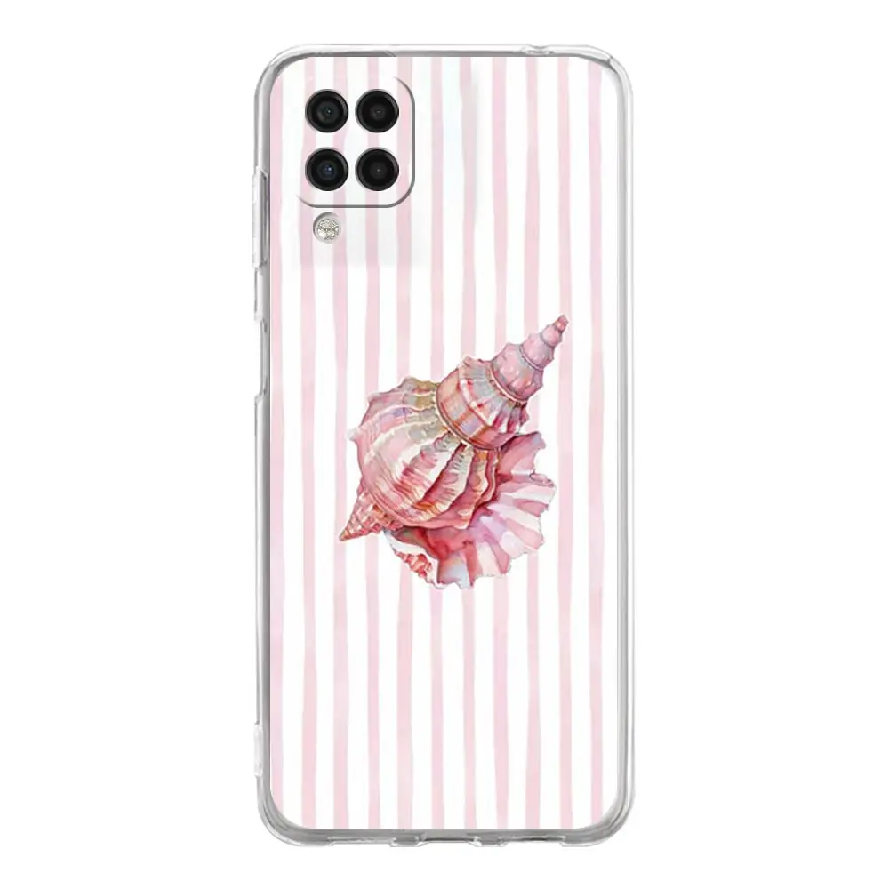 Colorful Marine Organism Striped Phone Case For Samsung A17 A15 A13 A51 A71 A41 A07 A35 A55 A23 A25 A33 A53 A73 A57 A37 5G Cover