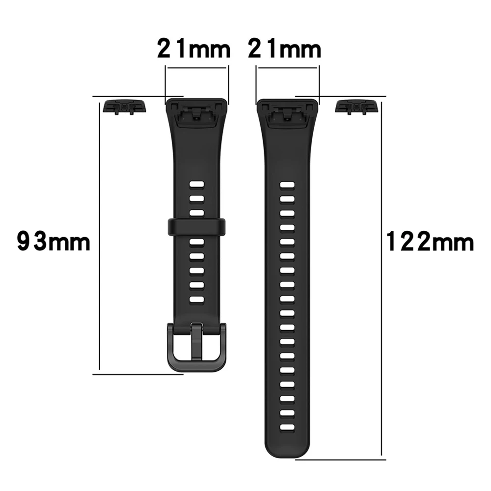 حزام سيليكون لهاتف هواوي باند 6/6 برو/شرف باند 7 6 سوار معصم كوريا + حافظة شفافة من مادة البولي يوريثان