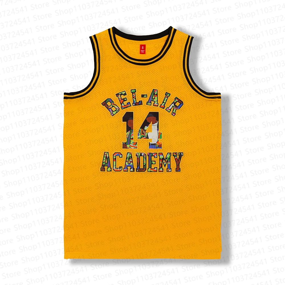 2024 Will Smith Jersey 14 Bel-Air Academy koszulka do koszykówki chłopięca/męska letnia koszulka do koszykówki bez rękawów koszulka do koszykówki USA