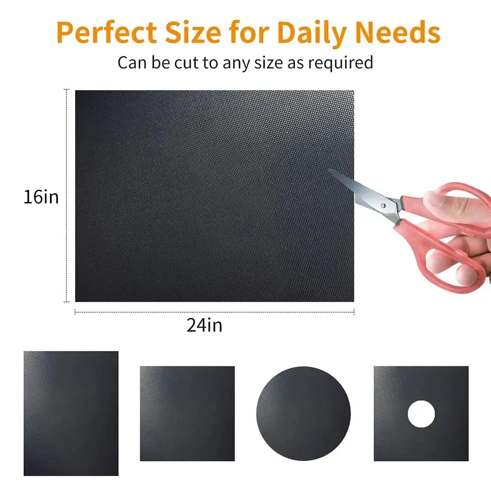 24x16 Inch Reusable BBQ Grill Mat Non Stick Large Barbecue Sheet Oven Liner for Baking Cooking Easy to Clean