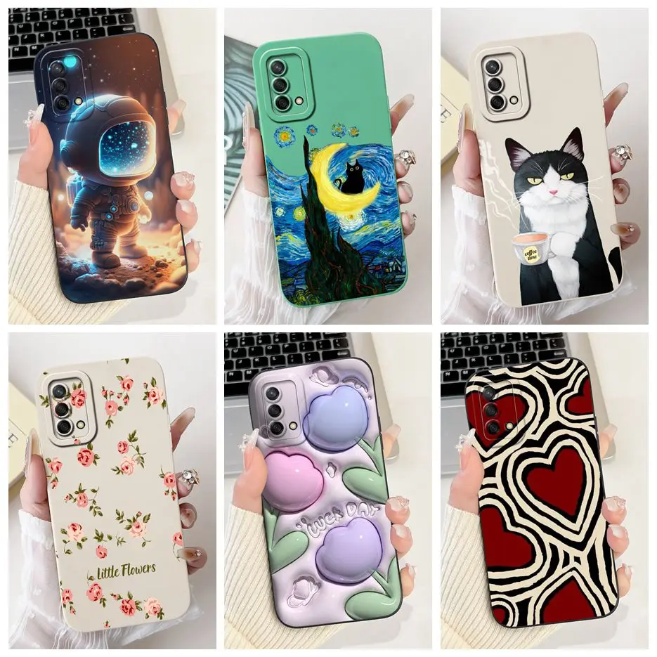 For Oppo A74 4G Case Oppo A54 A94 Stylish Candy Painted Cover Shockproof Phone Cases For Oppo A94 A 54 74 OppoA54 OppoA74 Bumper