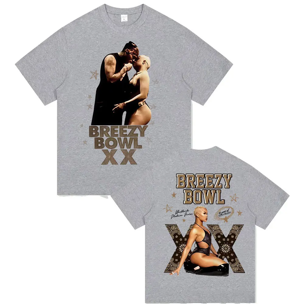 كريس براون بريزي السلطانية XX جولة 2025 ميرش تي شيرت الرجال النساء عالية الجودة Harajuku تي شيرت تقليدي الهيب هوب تي شيرتات قصيرة الاكمام #4