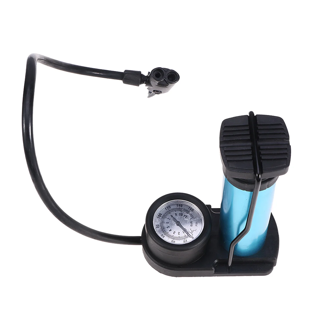 

High-Pressure Floor Pump For Bike Tires Aluminum Alloy Mini Portable Inflator Dual Valve Compatible Universal French Usa