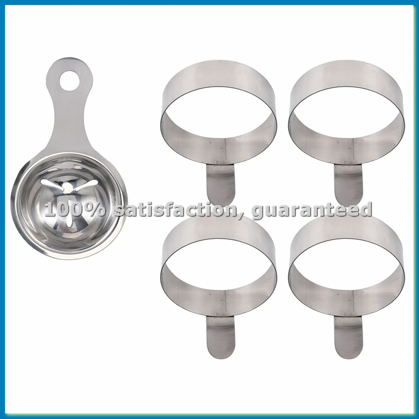 

Набор из 4 форм для яиц из нержавеющей стали, антипригарные кольца для жарки яиц, формы для омлета (ABVK)