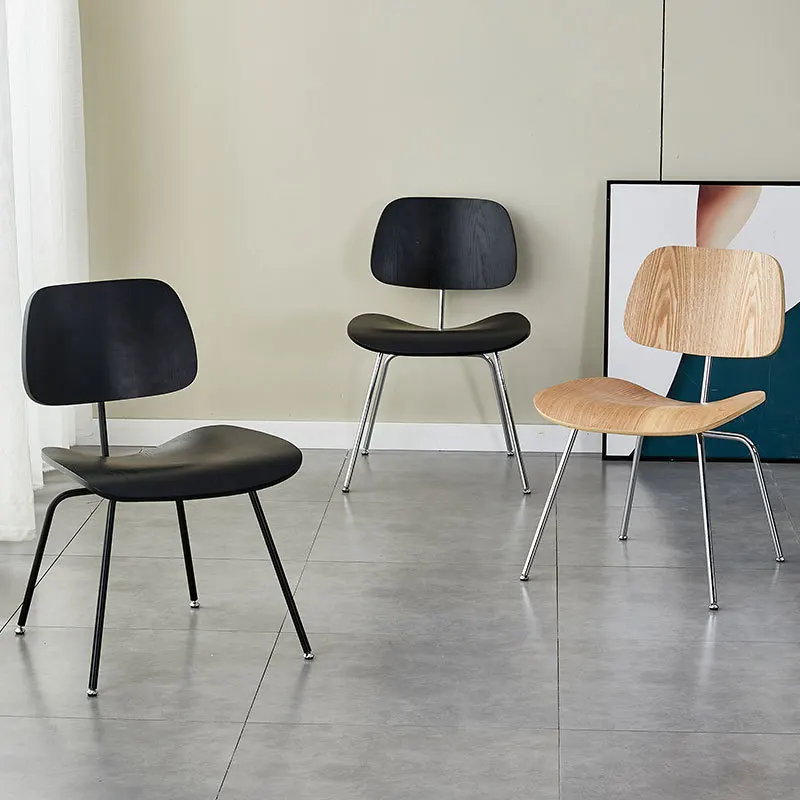 

Nordic industrial style ant chair wrought iron light luxury meeting room back chair study living room casual dining chair