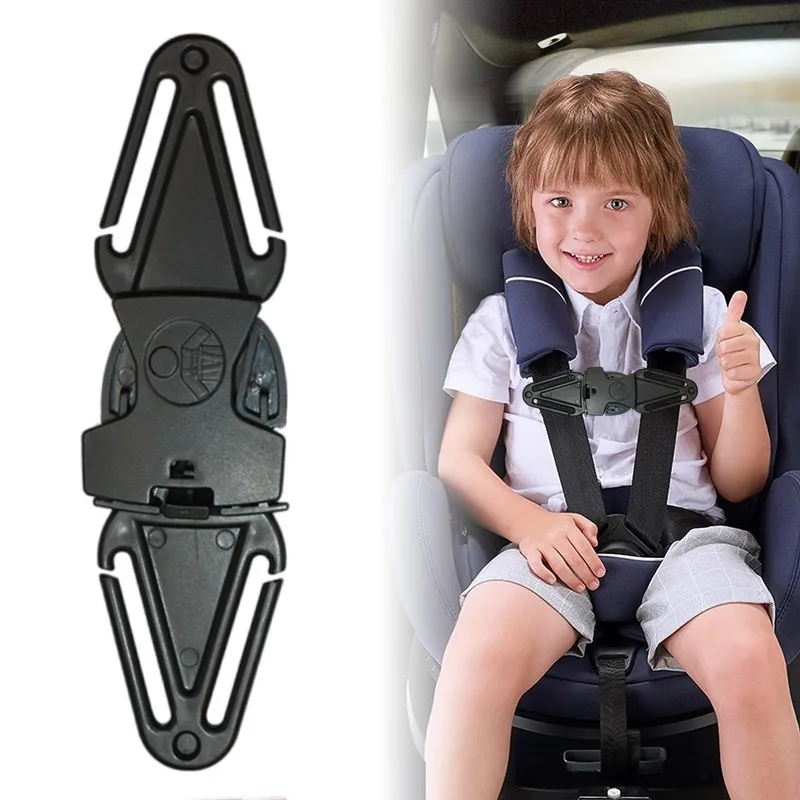

Car child safety seat seat belt shoulder strap positioning buckle holder regulator baby stroller chest buckle lock