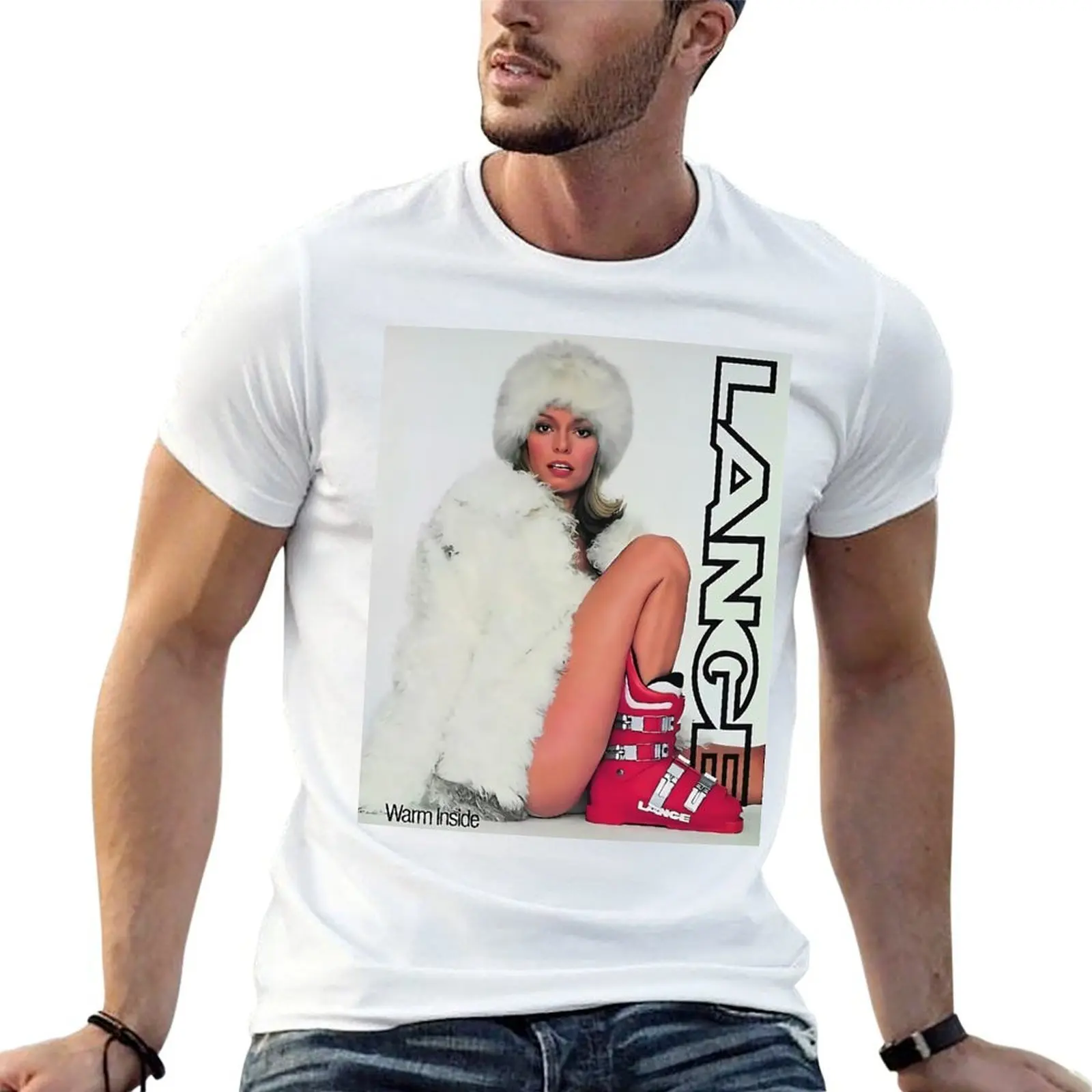 Lange Ski Girl Warm Inside T-Shirt tops anime outfits for men