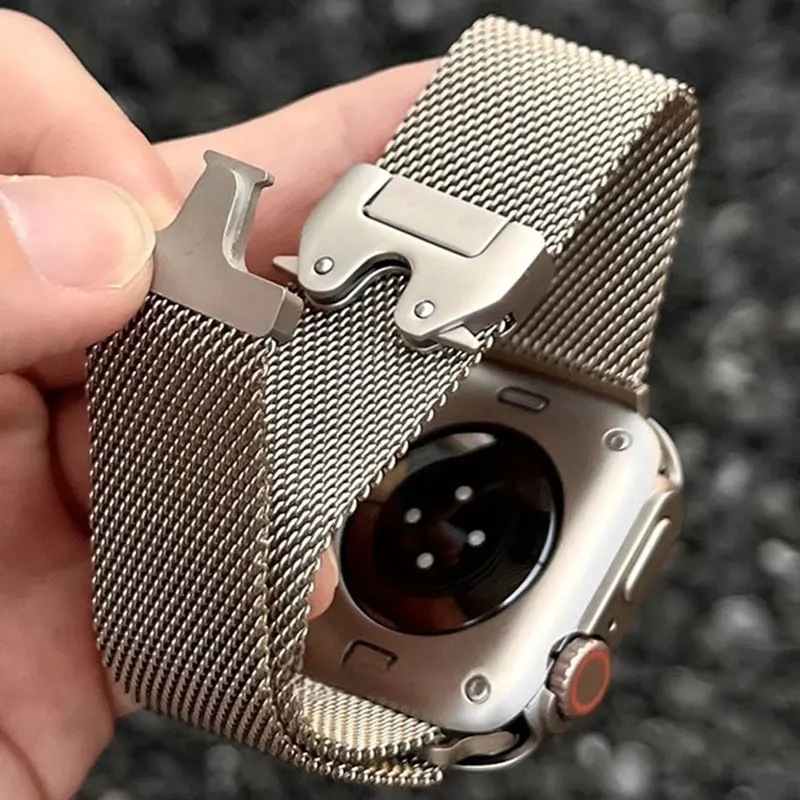 

Titanium Strap for Apple watch Ultra band 49mm 46mm 45mm 42mm iWatch 44mm 41mm 40m Loop correa bracelet Series 10 9 8 7 6 5 SE 4