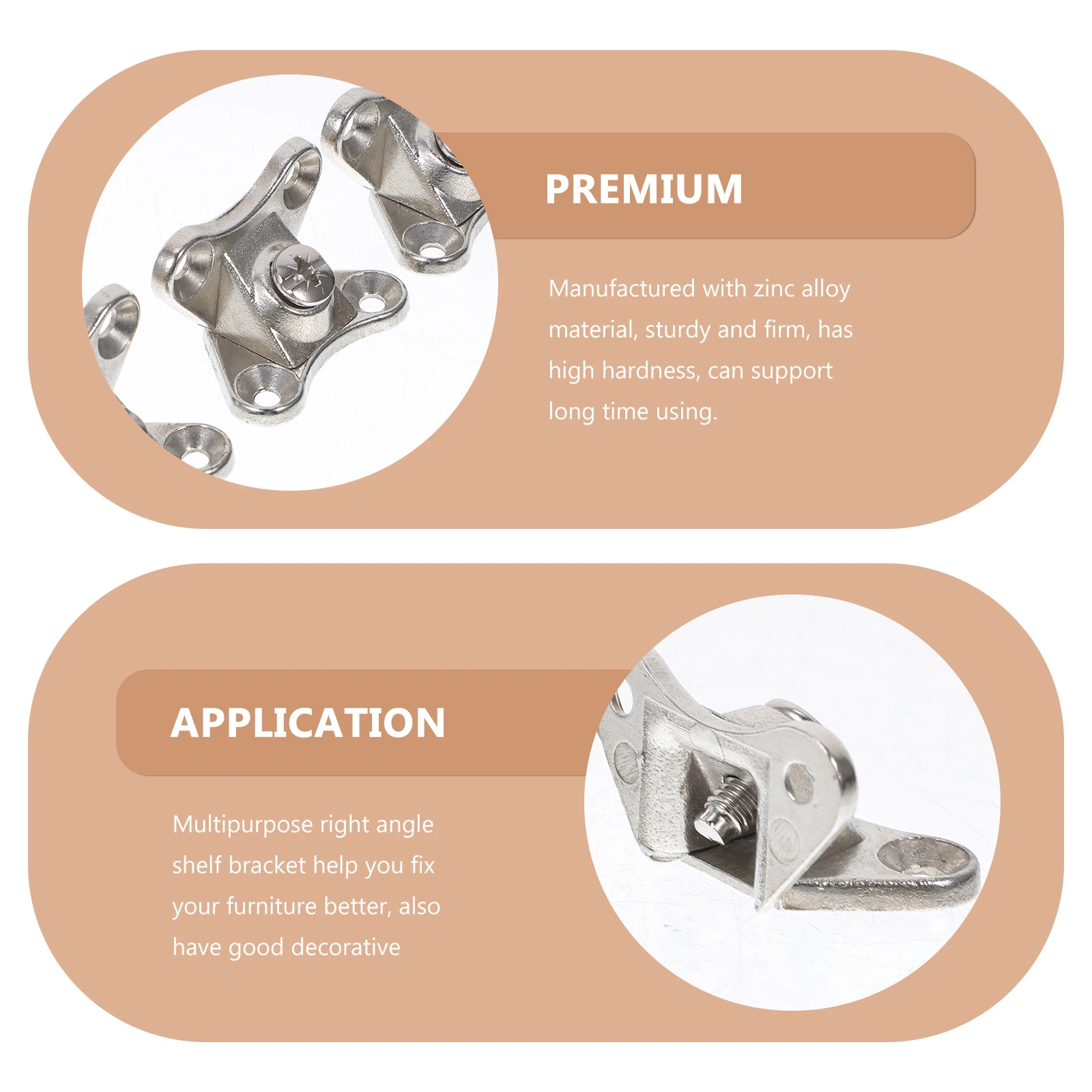 

10 Sets Removable Butterfly Corner Brackets Zinc Alloy Metal Right Angle Shelf Brackets Furniture Wood Joint Hardware Strong