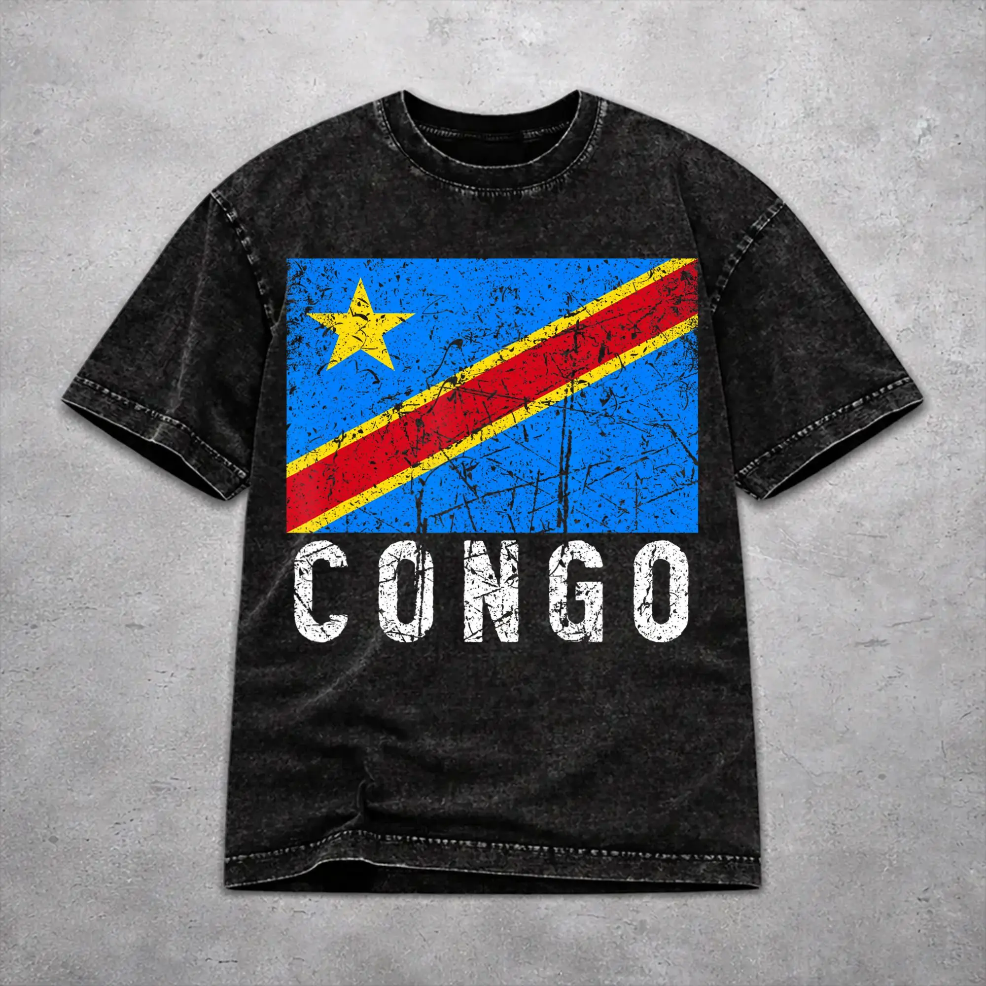 Republic Of Congo Congolese Flag Shirt Harajuku Style For Men Women 100% Cotton Tee Shirts Clothing