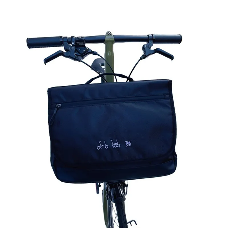 Fahrrad Taschen & Packtaschen Verwenden Für Brompton Birdy BYA412 Faltrad Vorne Lagerung Tasche handtasche Mit Träger Montieren Regenschutz