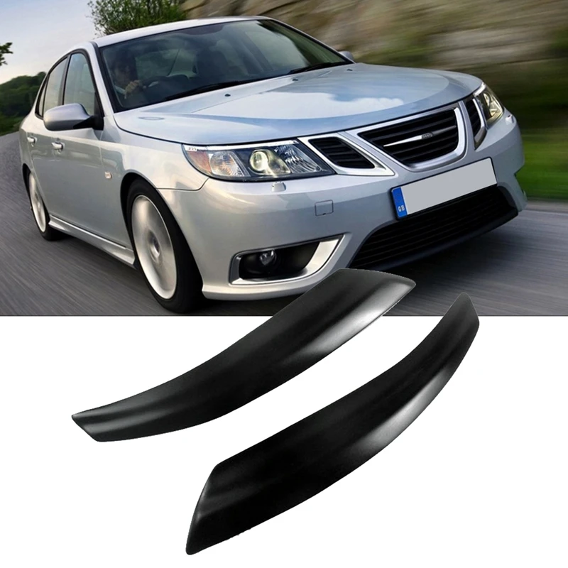 Car Headlights Eyebrow Eyelid Trim Cover Sticker Refitting Car Styling For SAAB 9-3 93 2000-2015 Resin Parts Accessories