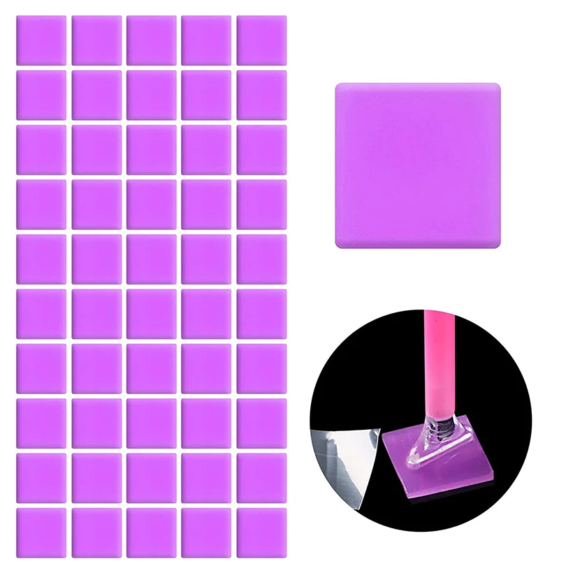 2x2cm Diamond Painting Glue Clay Wax Mud DIY Purple Embroidery Tool kit Set Cross Stitch Dotting Glues With Pen Accessories