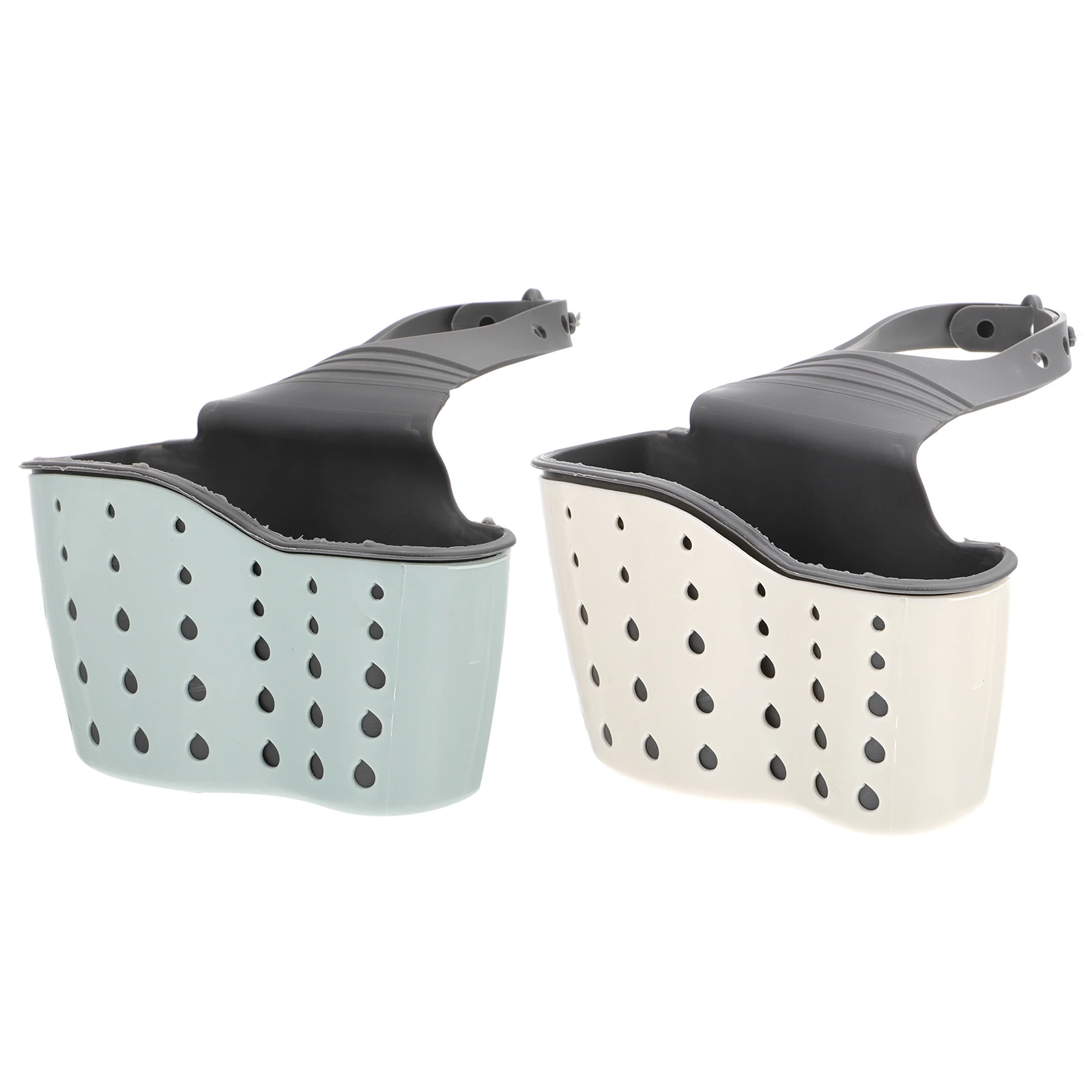 

2Pcs Sink Strainers Basket Kitchen Drain Shelf Multifunctional Triangular Design Space Saving Sponge Storage Rack