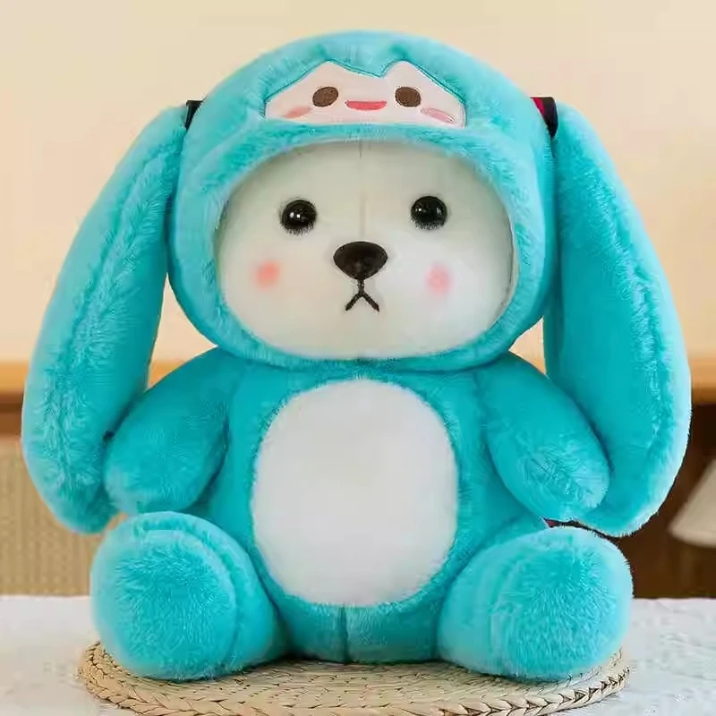 Popular online celebrity turned bear doll plush toy Hatsune Miku cross dressing bear doll girl birthday gift