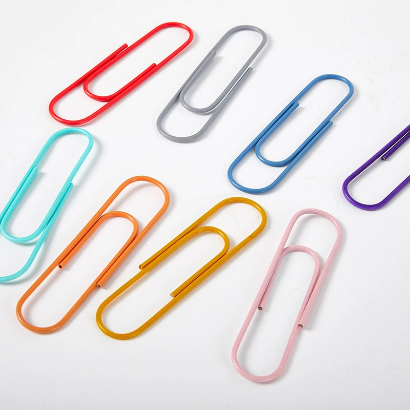 10Pcs/lot 100mm Metal Big Paper Clips Large Colorful Notes Classified Clips Bookmark Student Stationery School Office Supplies