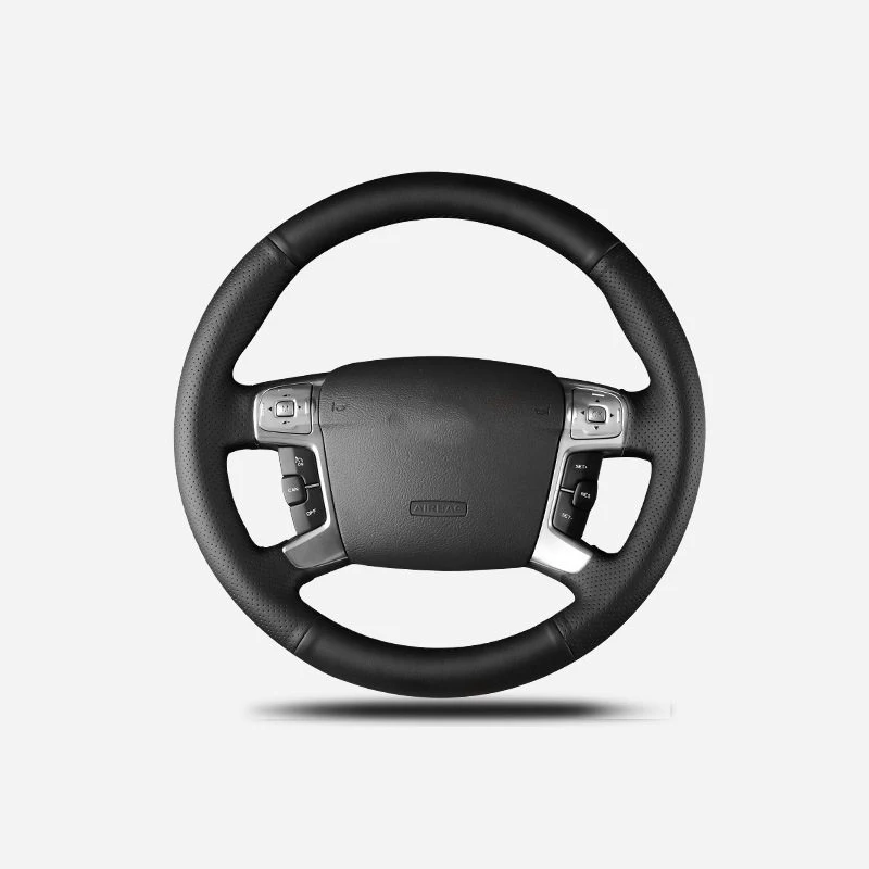 Customized Hand-sewn Car Steering Wheel Braid Cover for Ford Mondeo Mk4 S-Max Ford Focus 3 Kuga Microfiber Leather Non-slip