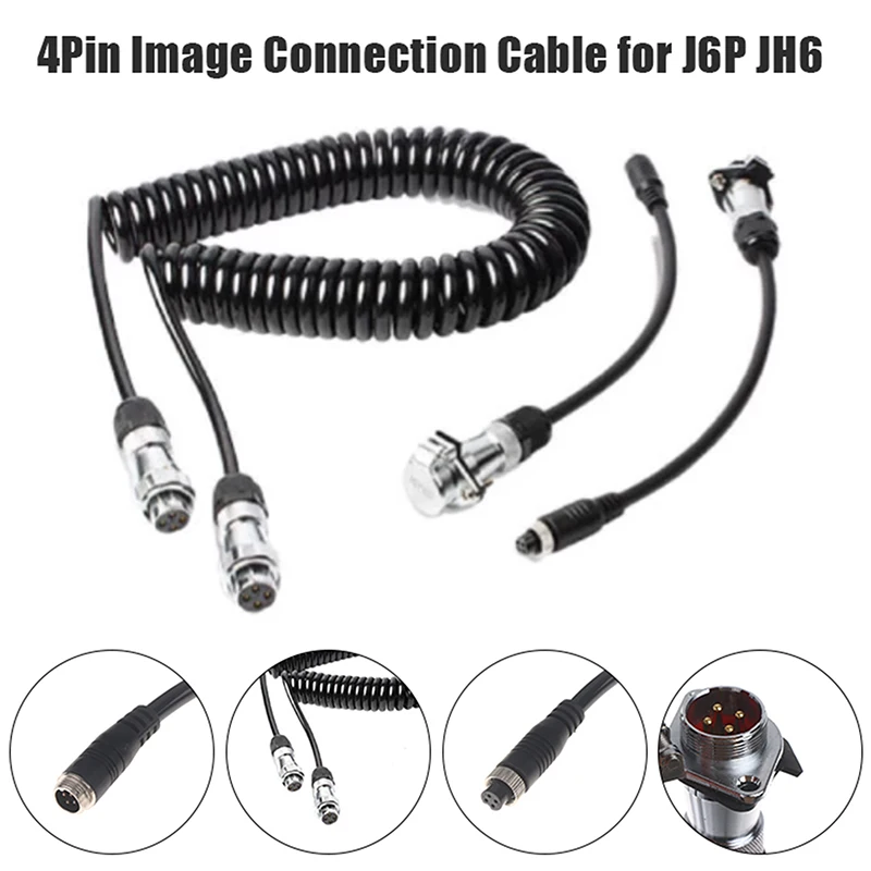 4Pin J6P JH6 Dedicated Rearview Camera Reverse Image Connection Cable J6 Jiefang Original Vehicle Monitoring Spring Wire