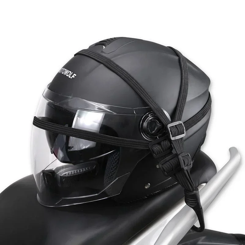 Motorcycle Back Seat Helmet Strips Elastic Rope Motorcycle Helmet Fixed Strap Adjustment Fix Rope Goods Strap Luggage Strap
