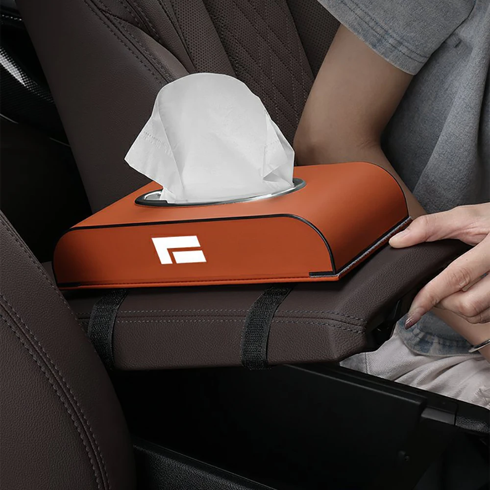 صندوق مناديل السيارة ستوكات ل BAIC JISHI Rox Adamas 2026 مسند الذراع التلقائي حقيبة التخزين مركبة معلقة منديل صندوق ورقي الملحقات #6